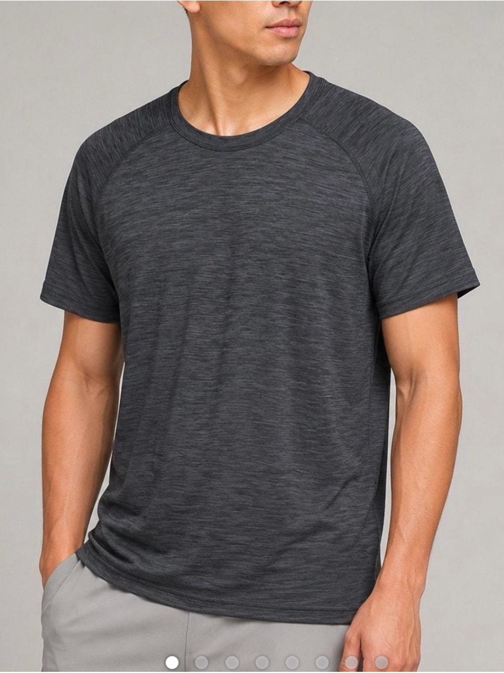 Lululemon Metal Vent Tech Short Sleeve Large Heathered gray activewear seamless
